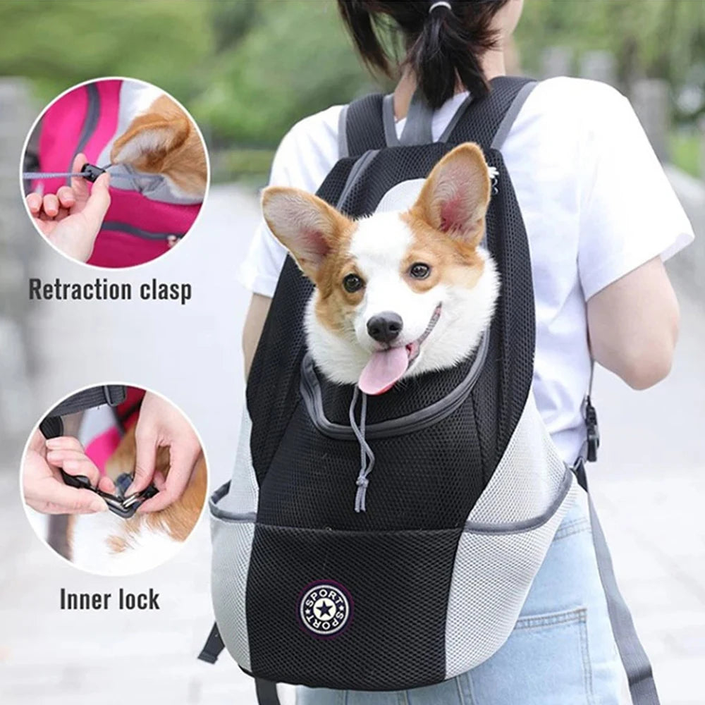 Backpack for Dog Shoulder Carrier Pet Conveyor Backpacks Comfortable Front Motorcycle and Hiking Camping Carrier Bag for Pet Dog