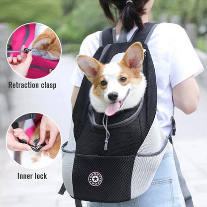 Backpack for Dog Shoulder Carrier Pet Conveyor Backpacks Comfortable Front Motorcycle and Hiking Camping Carrier Bag for Pet Dog