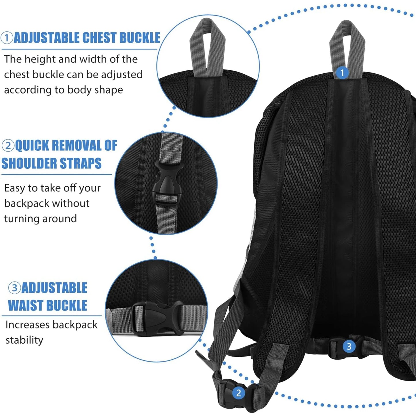 Backpack for Dog Shoulder Carrier Pet Conveyor Backpacks Comfortable Front Motorcycle and Hiking Camping Carrier Bag for Pet Dog